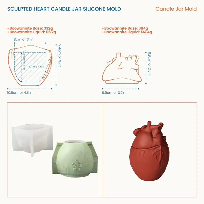 Stampi Nicole a forma di cuore - Candle Molds recensione e prezzo